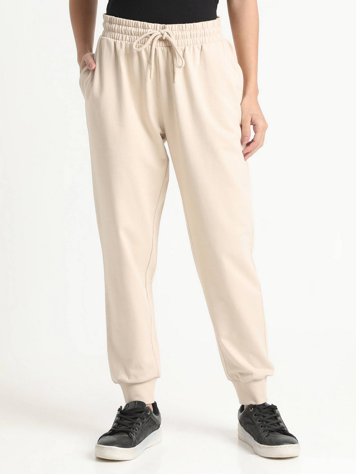 Women Black Tapered Solid Joggers | WJ89 - view 15