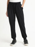 Women Black Tapered Solid Joggers | WJ89 - view 1
