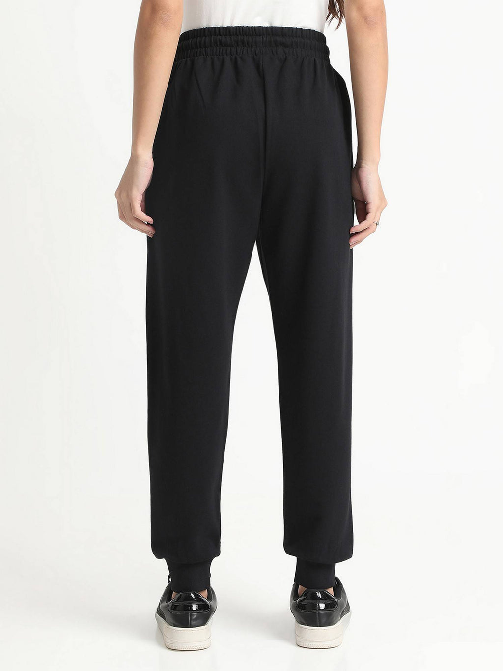 Women Black Tapered Solid Joggers | WJ89 - view 5