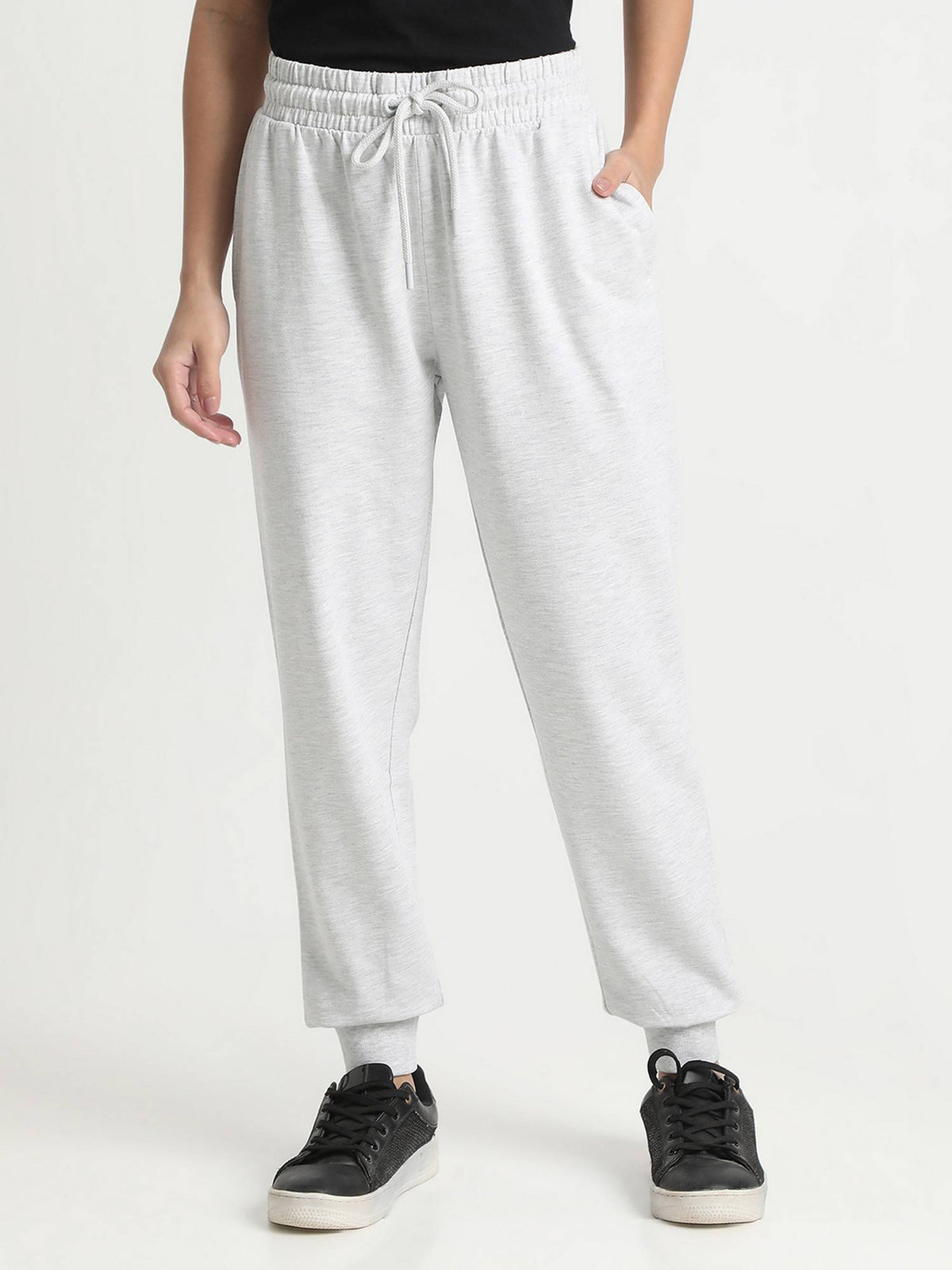 Women Black Tapered Solid Joggers | WJ89 - view 22