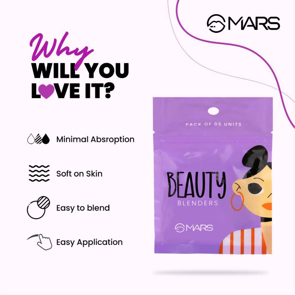 Mini Beauty Blender For Face Makeup - Set Of 5 | T32 - view 3