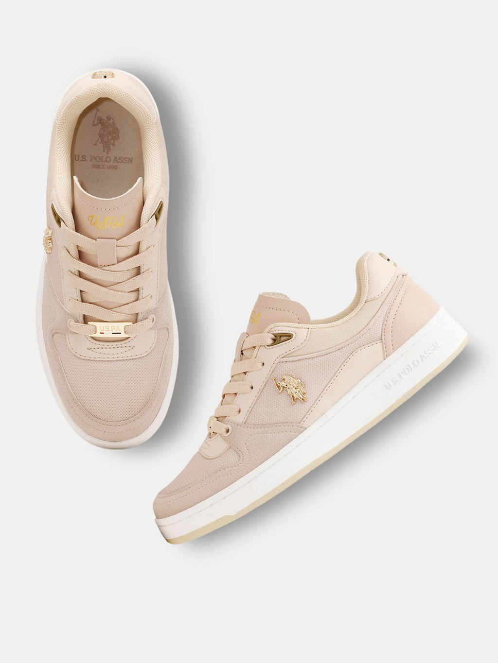 Della Nude Textured Sneakers Shoes | SN09 - view 3