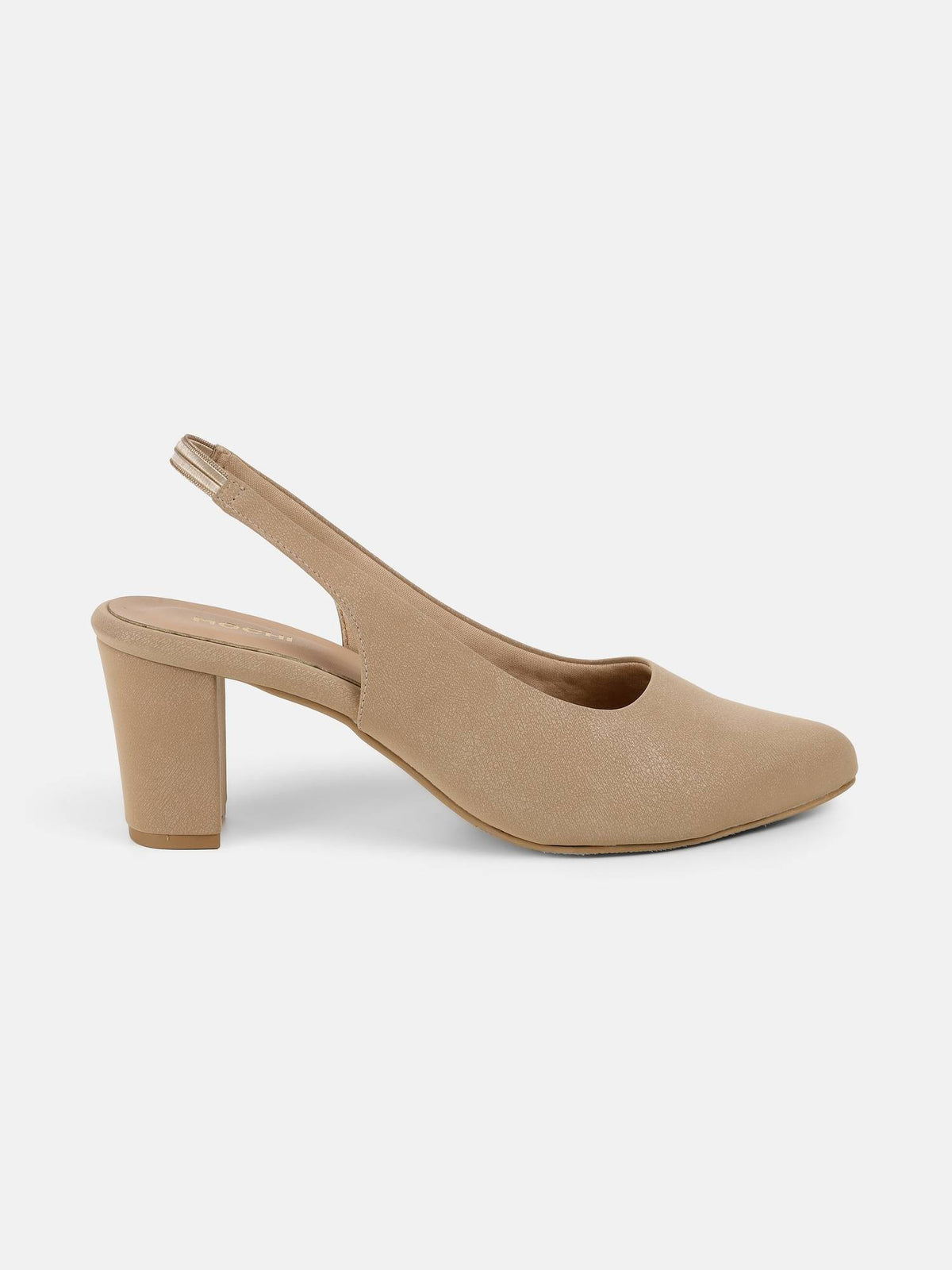 Beige Synthetic Pointed Toe Heels | H78 - view 4