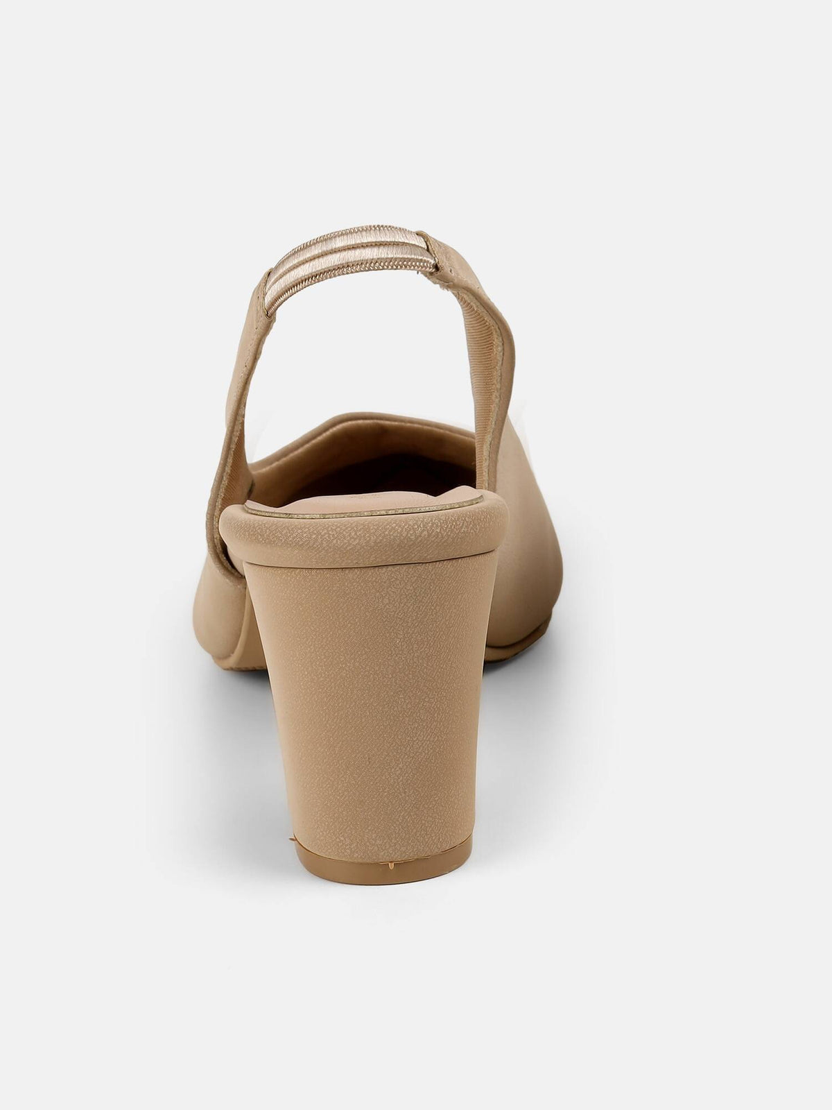 Beige Synthetic Pointed Toe Heels | H78 - view 5