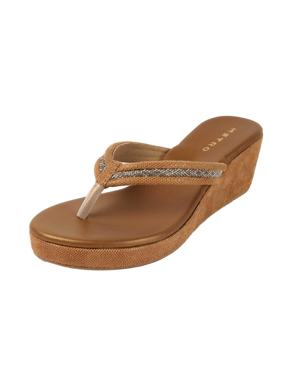 Brown Synthetic Round Toe Wedges | H78 - view 9