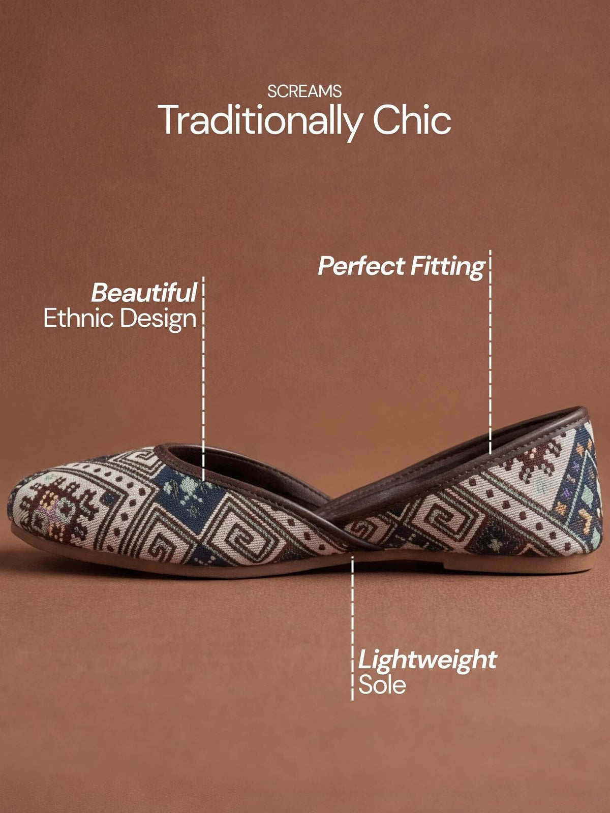 Women Juttis Brown | F61 - view 3