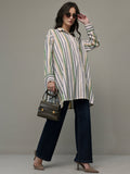Libas Multi Coloured Striped Printed Cotton Blend Shirt