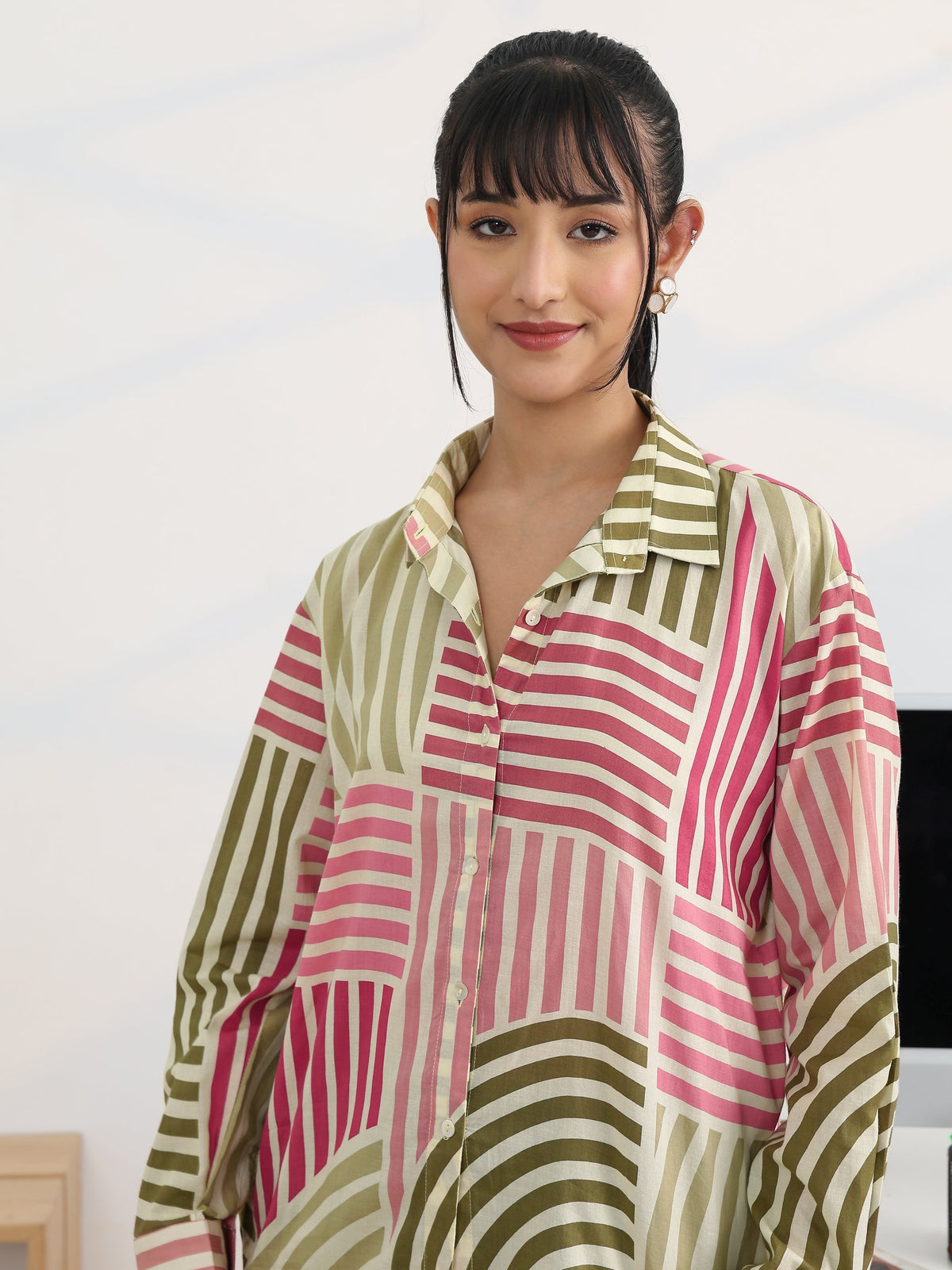 Libas Multi Printed Cotton Straight Shirt