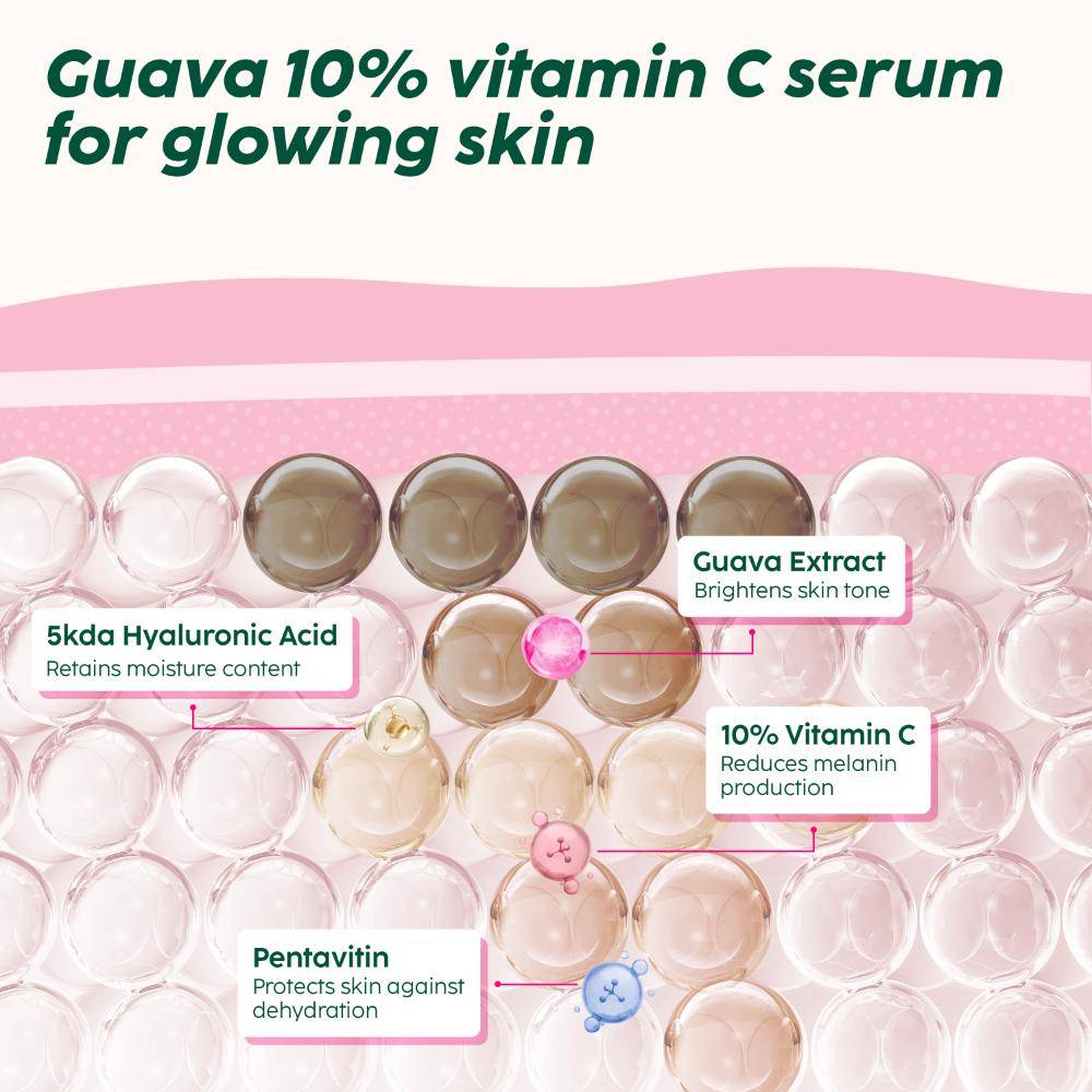 10% Vitamin C Guava Face Serum for Skin Brightening & Even tone with Hyaluronic acid & Pentavitin | PL1 - view 10