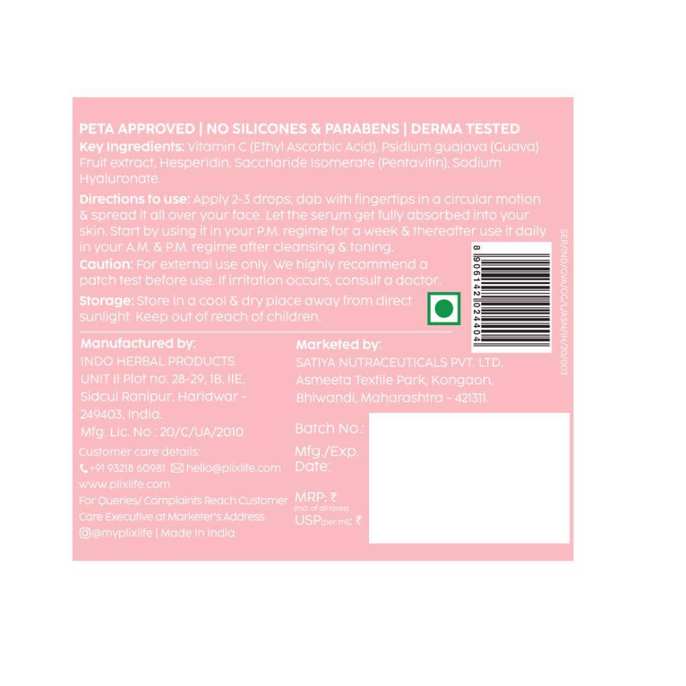 10% Vitamin C Guava Face Serum for Skin Brightening & Even tone with Hyaluronic acid & Pentavitin | PL1 - view 2