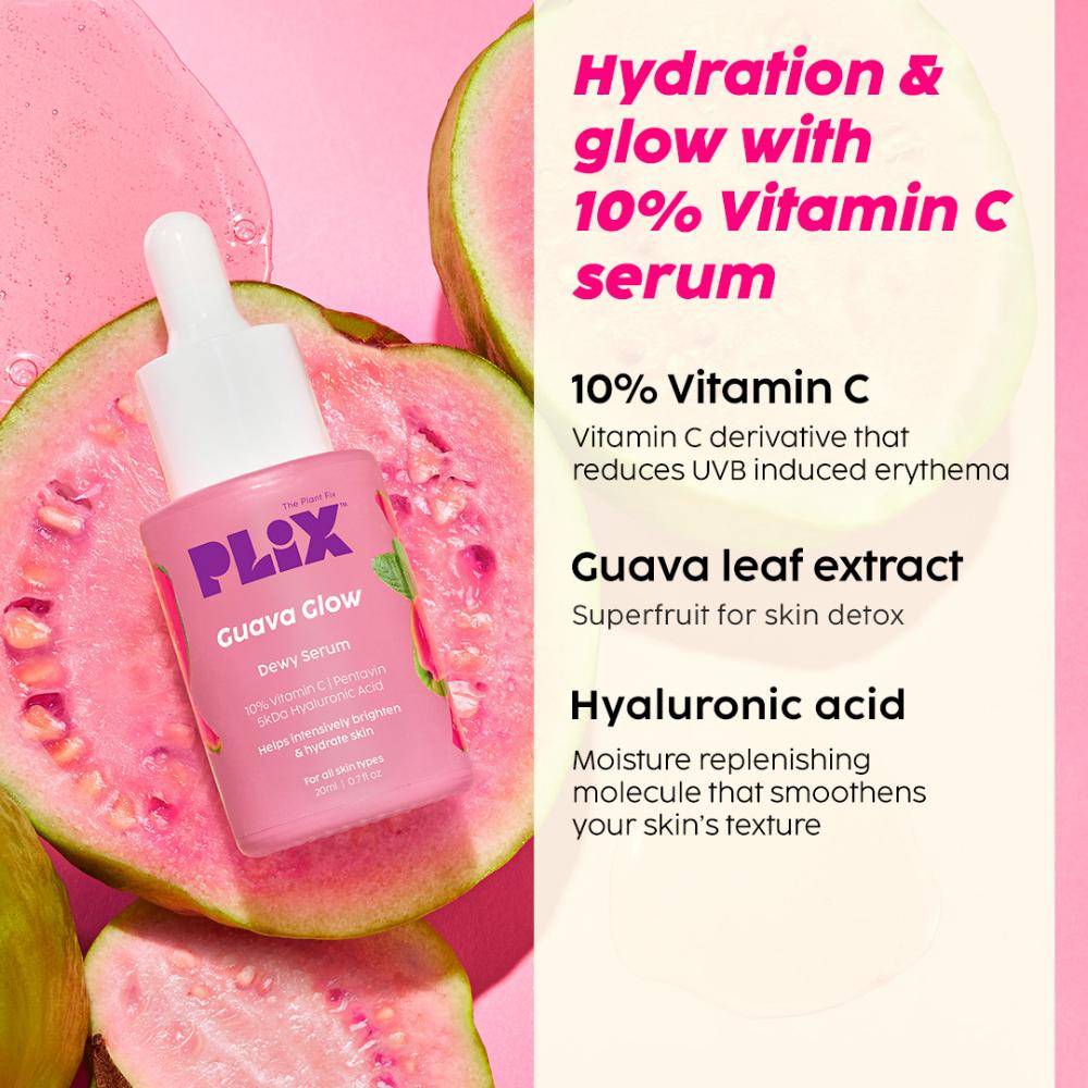 10% Vitamin C Guava Face Serum for Skin Brightening & Even tone with Hyaluronic acid & Pentavitin | PL1 - view 4