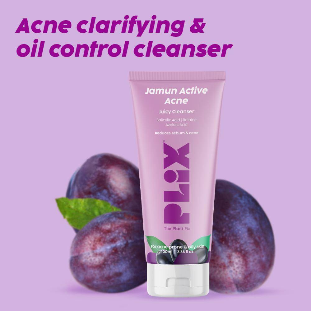 0.5% Salicylic Acid Jamun Face Wash Cleanser For Active Acne & Oil Control, Acne Breakouts | PL1 - view 3
