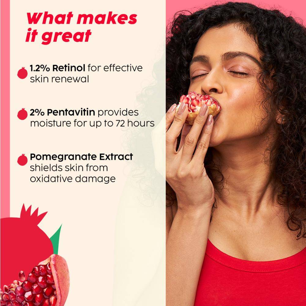 1.20% Retinol & 1% Bakuchi Oil Pomegranate Anti Ageing Night Cream, Reduce Fine Line & Wrinkles | FC3 - view 3