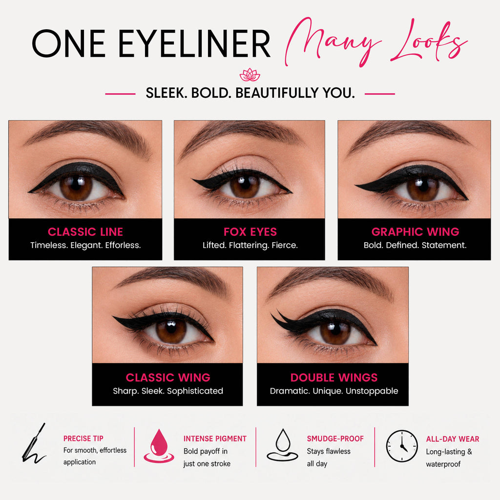 Black Liquid Eyeliner Smudge-Proof, Water-Resistant, Long-Stay Matte | E20 - view 6