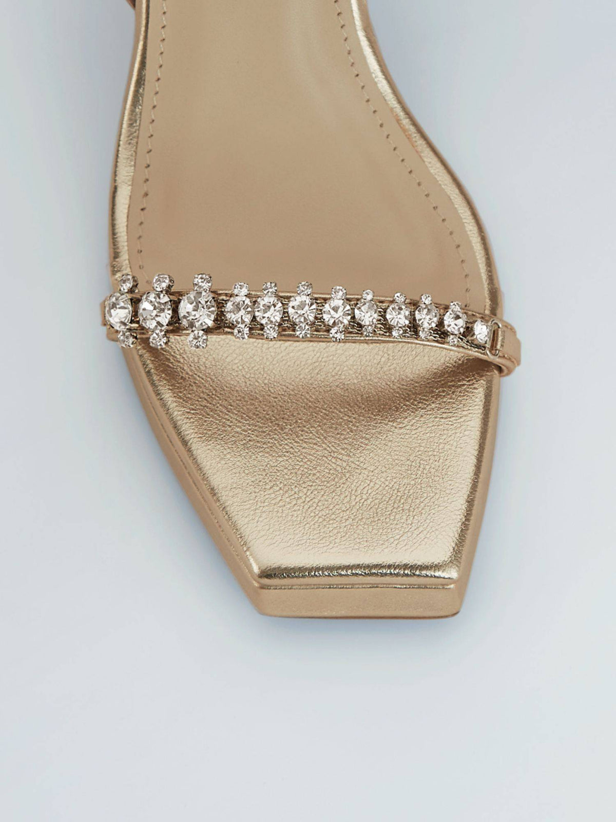 Lustrous Grace Gold Crystal Strap Heels | H78 - view 6