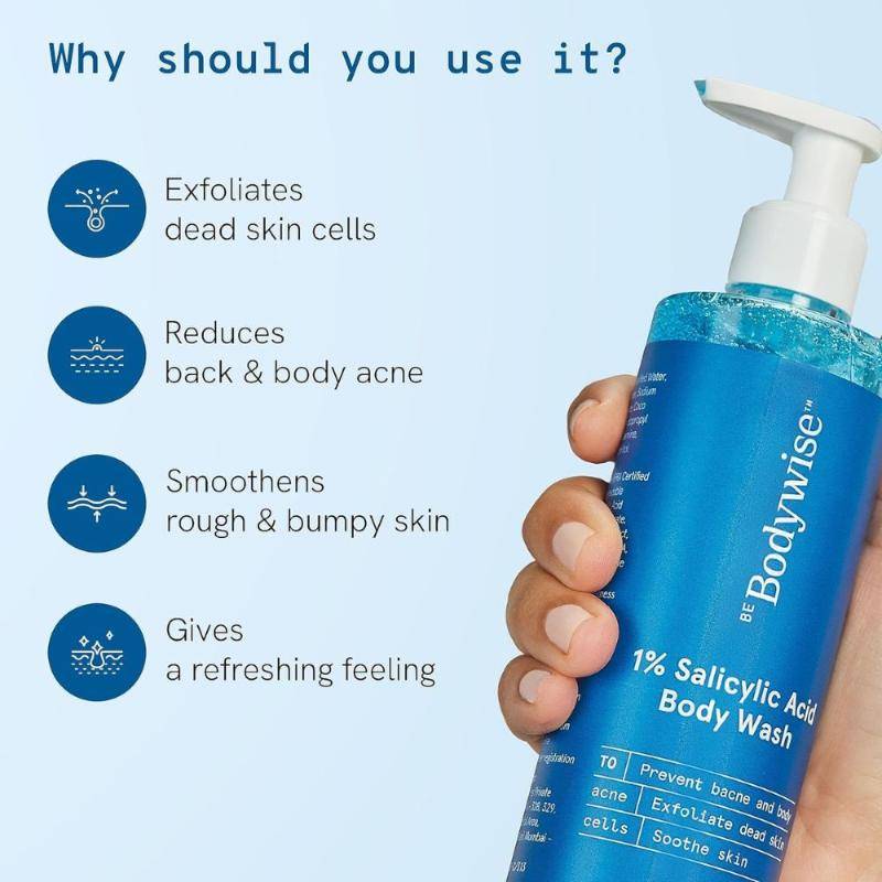 1% Salicylic Acid Body Wash - Prevents Body Acne - SLS & Paraben Free - Pack of 2 | BWS9 - view 2