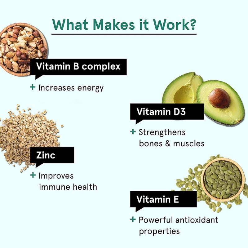 Multivitamin Gummies 60 Days Pack - Boosts Immunity - High Dietary Fibre, Iron & Biotin | BWS9 - view 3
