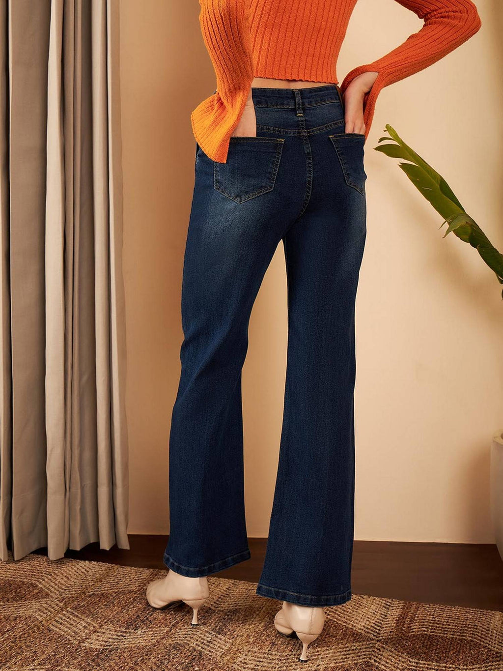 Blue Straight Fit Denim Jeans | ST23 - view 3