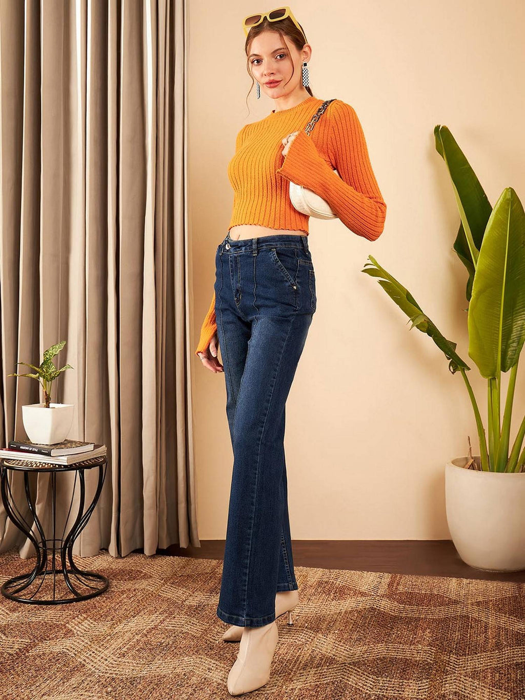 Blue Straight Fit Denim Jeans | ST23 - view 4