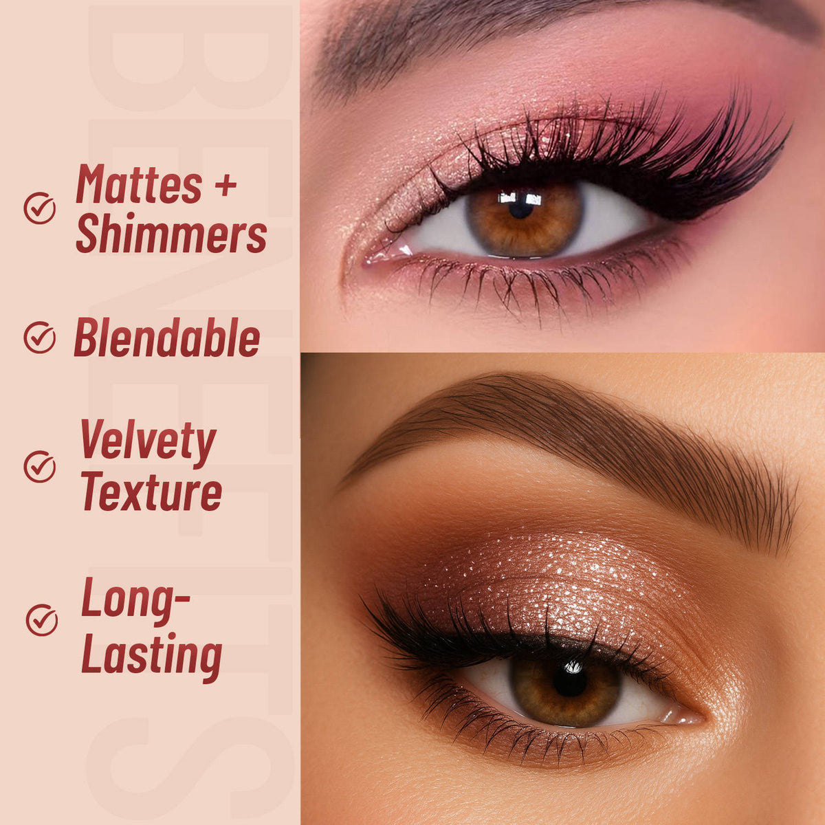 Awaken Eyeshadow Palette , Matte + Shimmer Finish , Long-Lasting | E20 - view 3