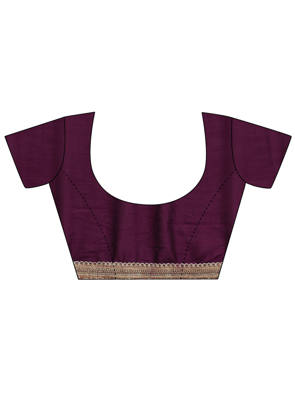 Libas Burgundy Tribal Printed Silk Blend Saree With Unstitched Blouse Piece
