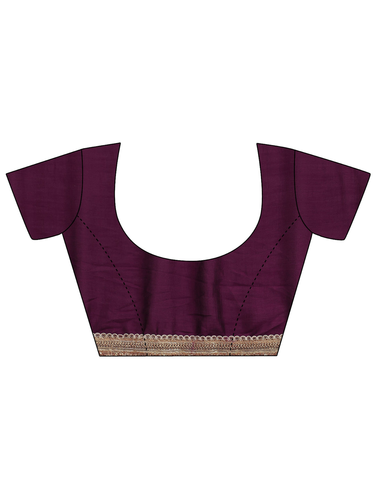 Libas Burgundy Tribal Printed Silk Blend Saree With Unstitched Blouse Piece
