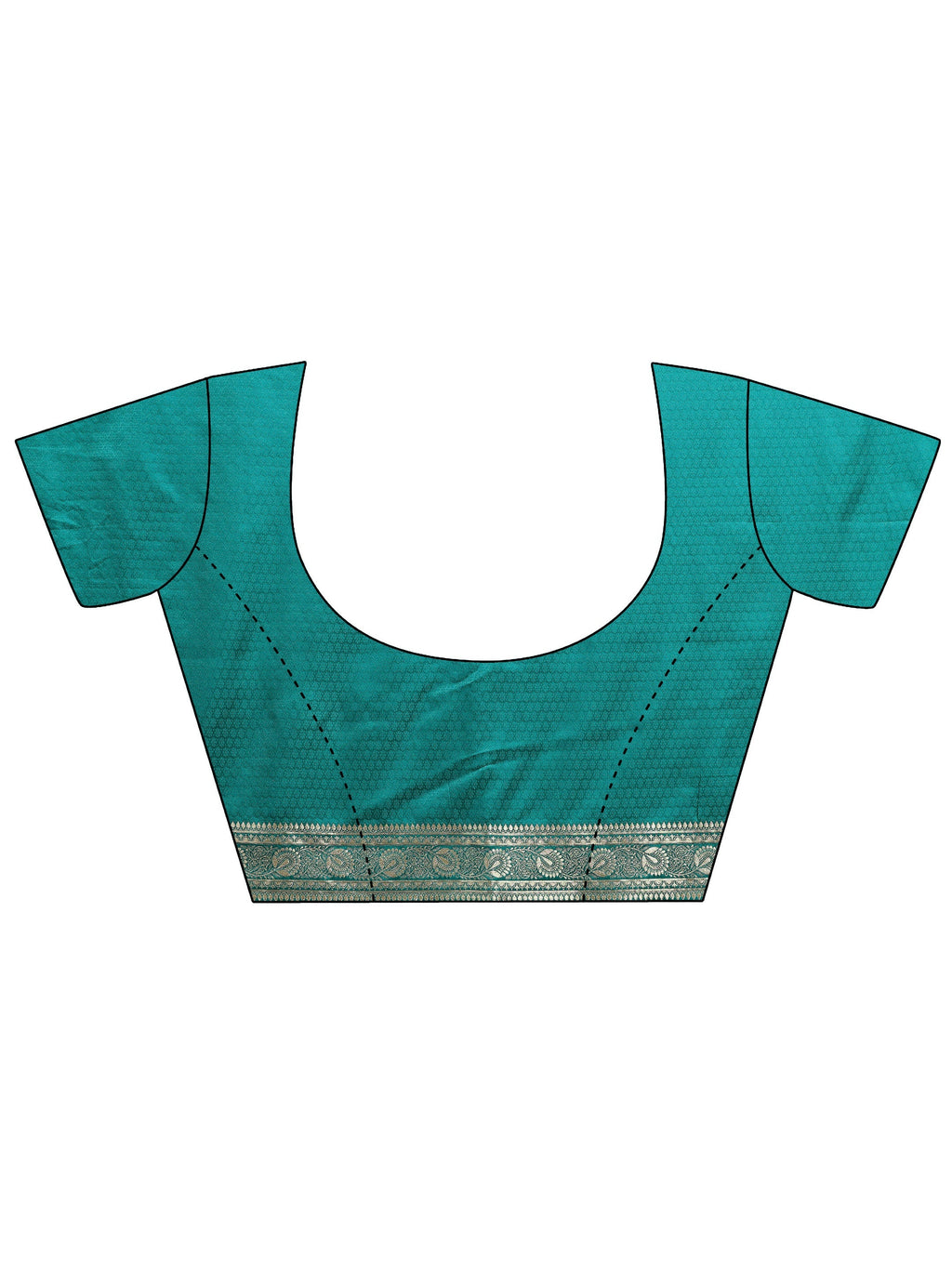 Libas Green Ethnic Motifs Woven Design Silk Blend Saree With Unstitched Blouse Piece