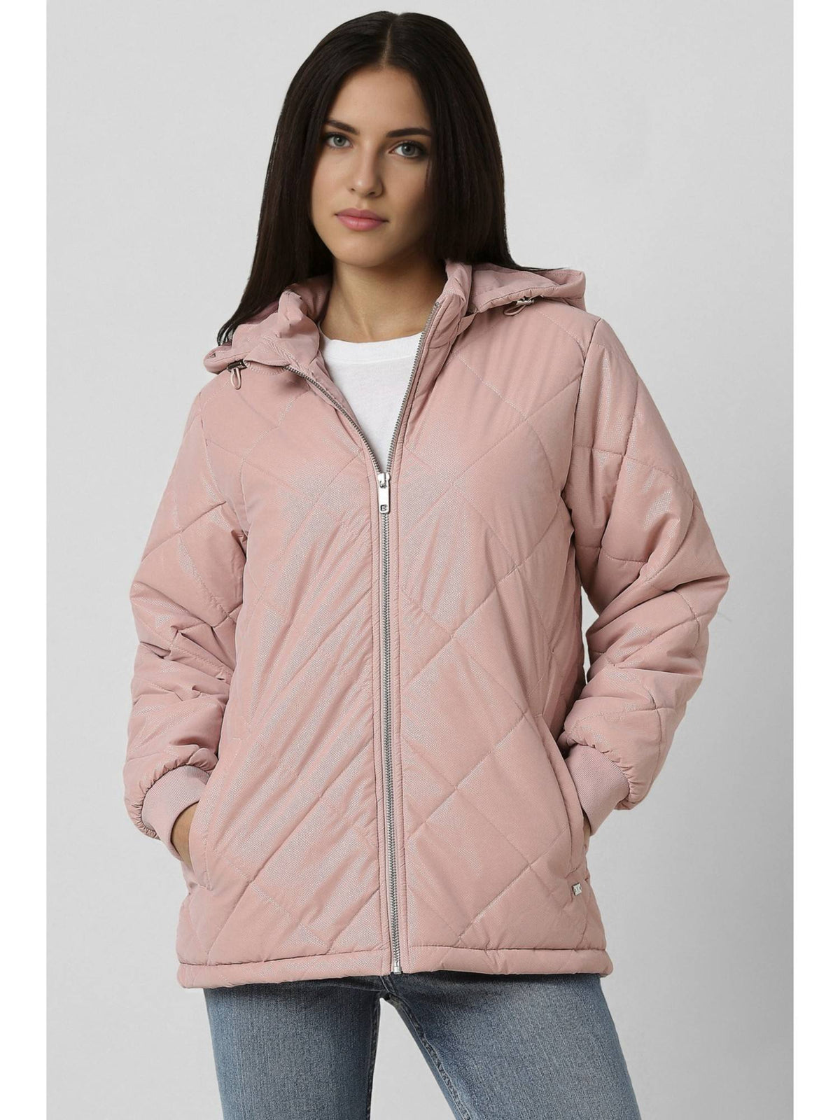 Women Pink Solid Casual Jacket | JC78 - view 1