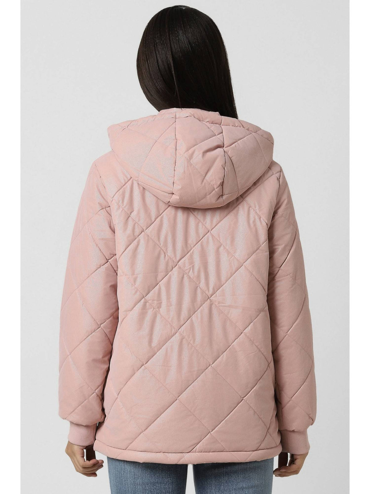 Women Pink Solid Casual Jacket | JC78 - view 3