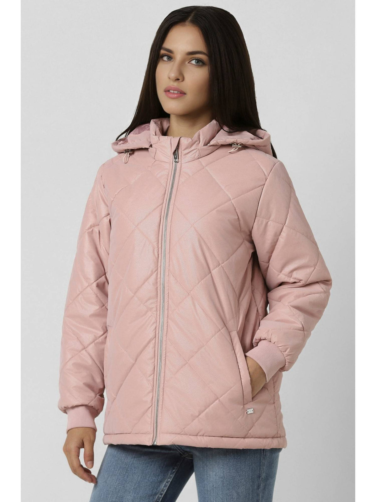 Women Pink Solid Casual Jacket | JC78 - view 4