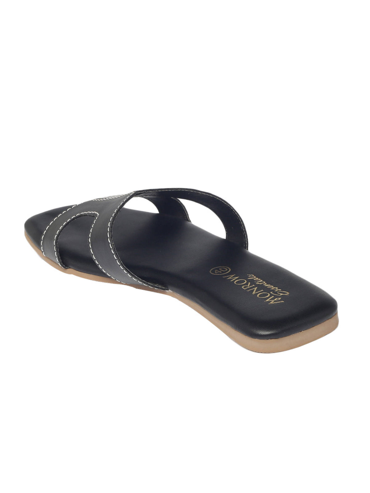Solid-plain Black Flats | F61 - view 3