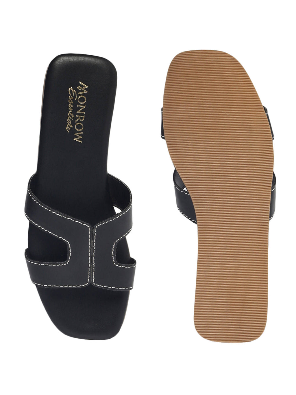 Solid-plain Black Flats | F61 - view 5