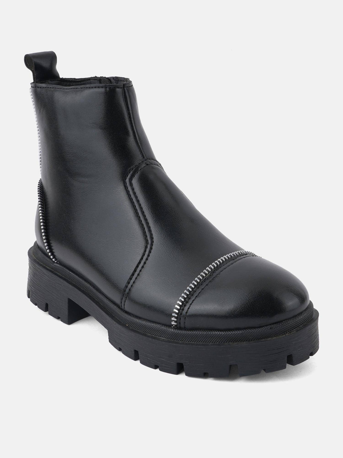 Black Zip Style Chelsea Boots for Women | BT61 - view 3