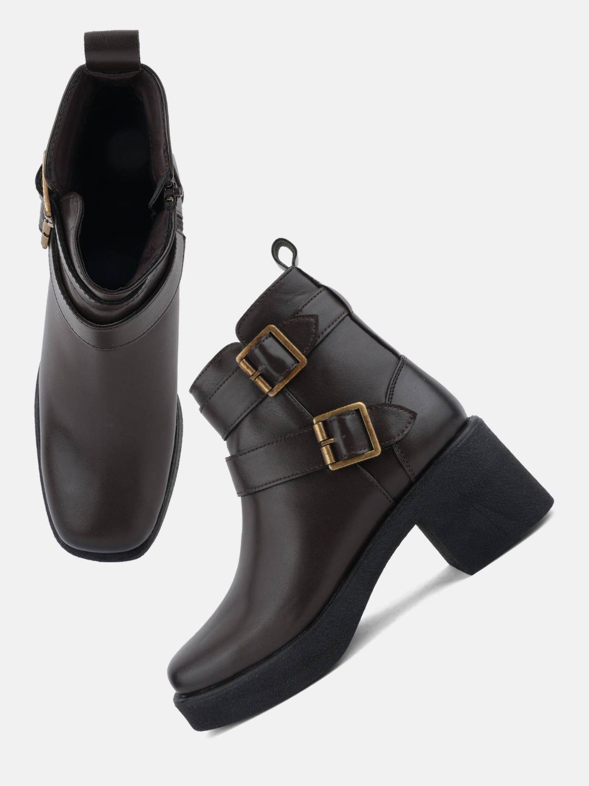 Black Square Toe Chelsea Boots for Women | BT61 - view 2