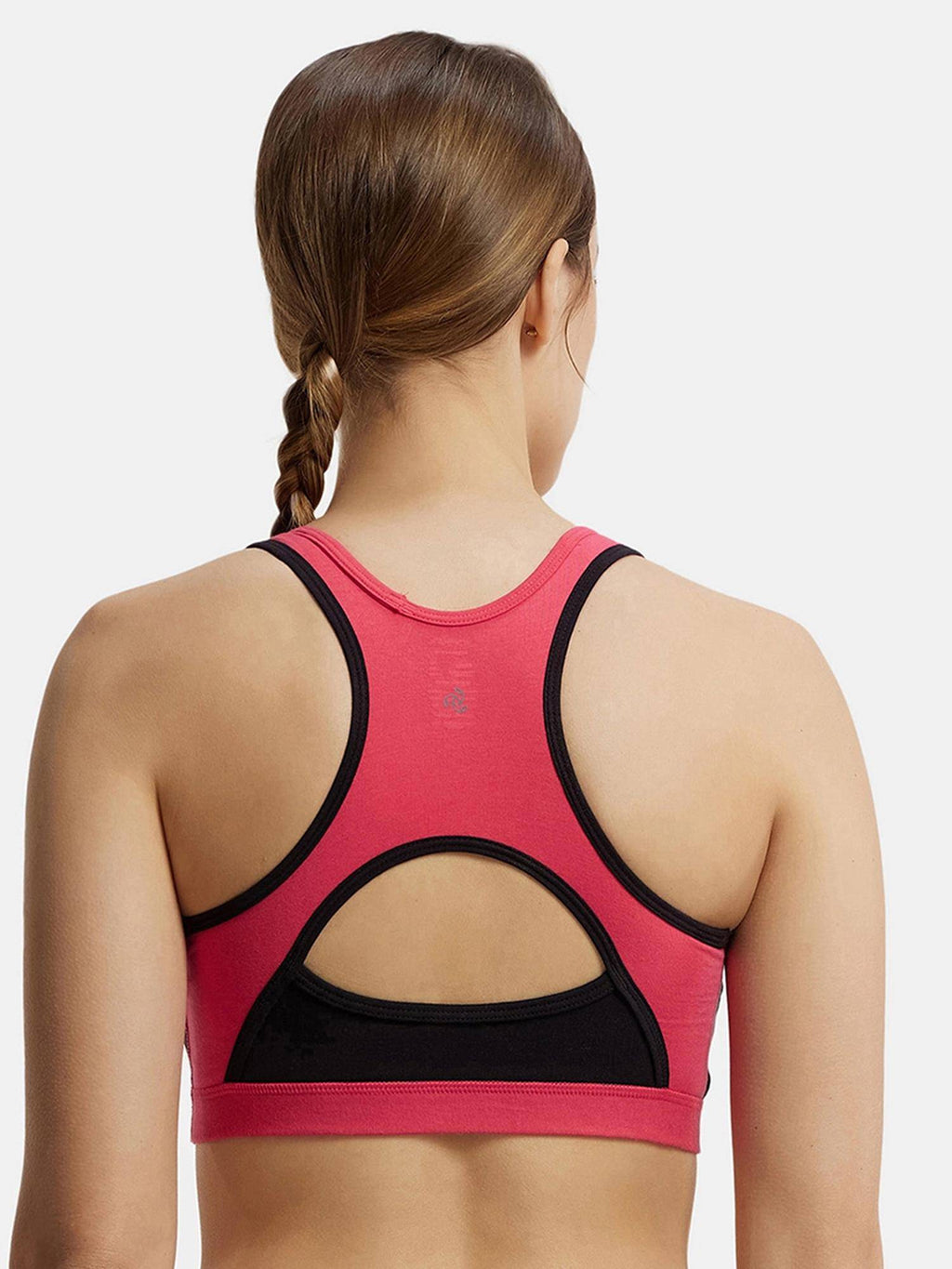 1380 Wirefree Padded Cotton Elastane Active Bra - Black | sb09 - view 18