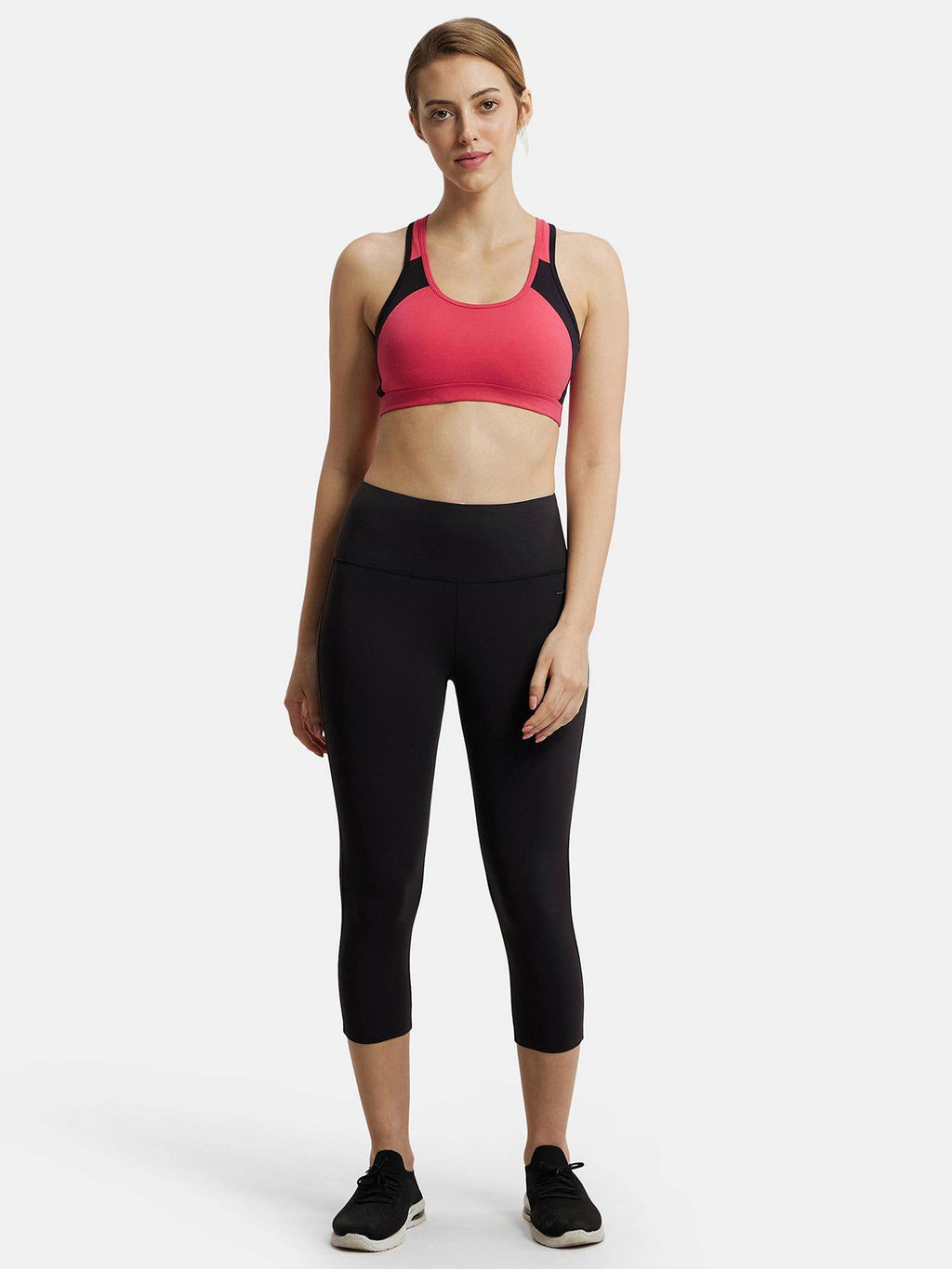 1380 Wirefree Padded Cotton Elastane Active Bra - Black | sb09 - view 19