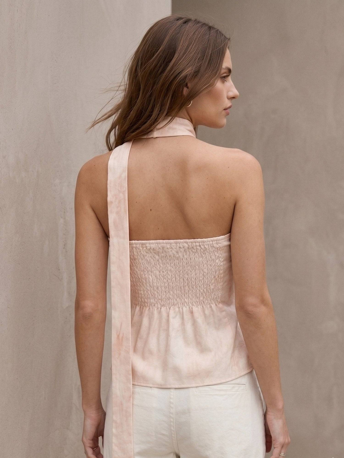 Pink Polyester Printed Strapless/Tube Sleeveless Top With Strap | TT90 - view 4