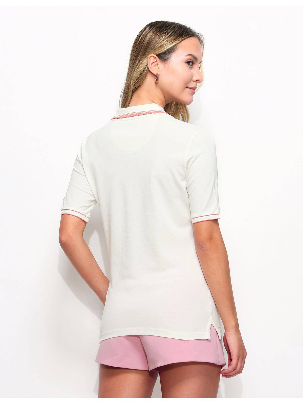 Regular Fit Scalloped Edge Polo T-Shirt | PW43 - view 5