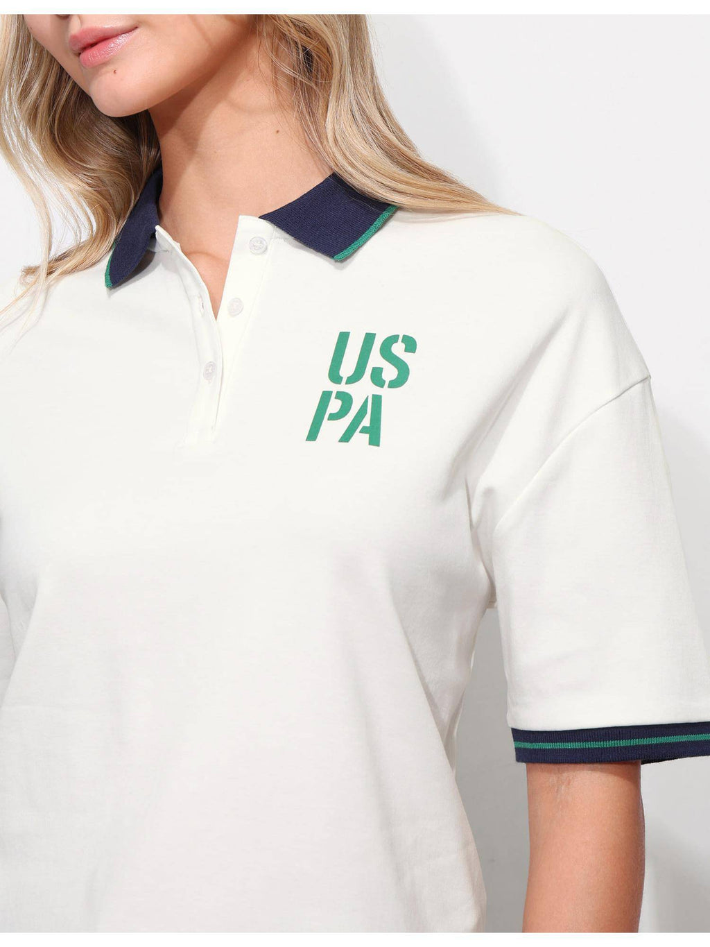 Boxy Fit Solid Polo T-Shirt | PW43 - view 7