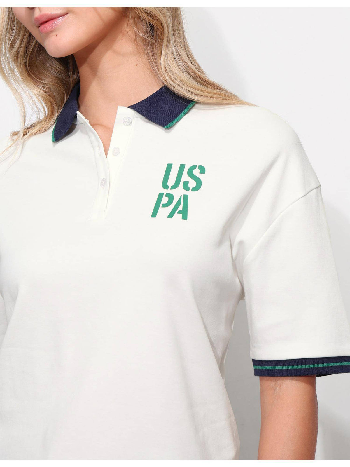Boxy Fit Solid Polo T-Shirt | PW43 - view 7