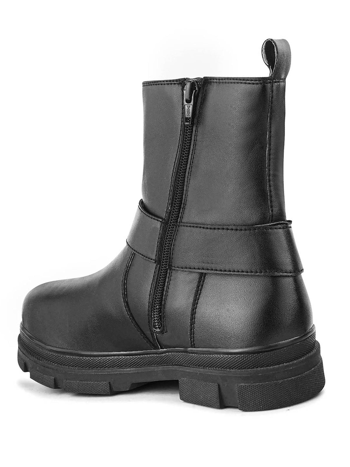 Women Black Buckle Boots | BT61 - view 3