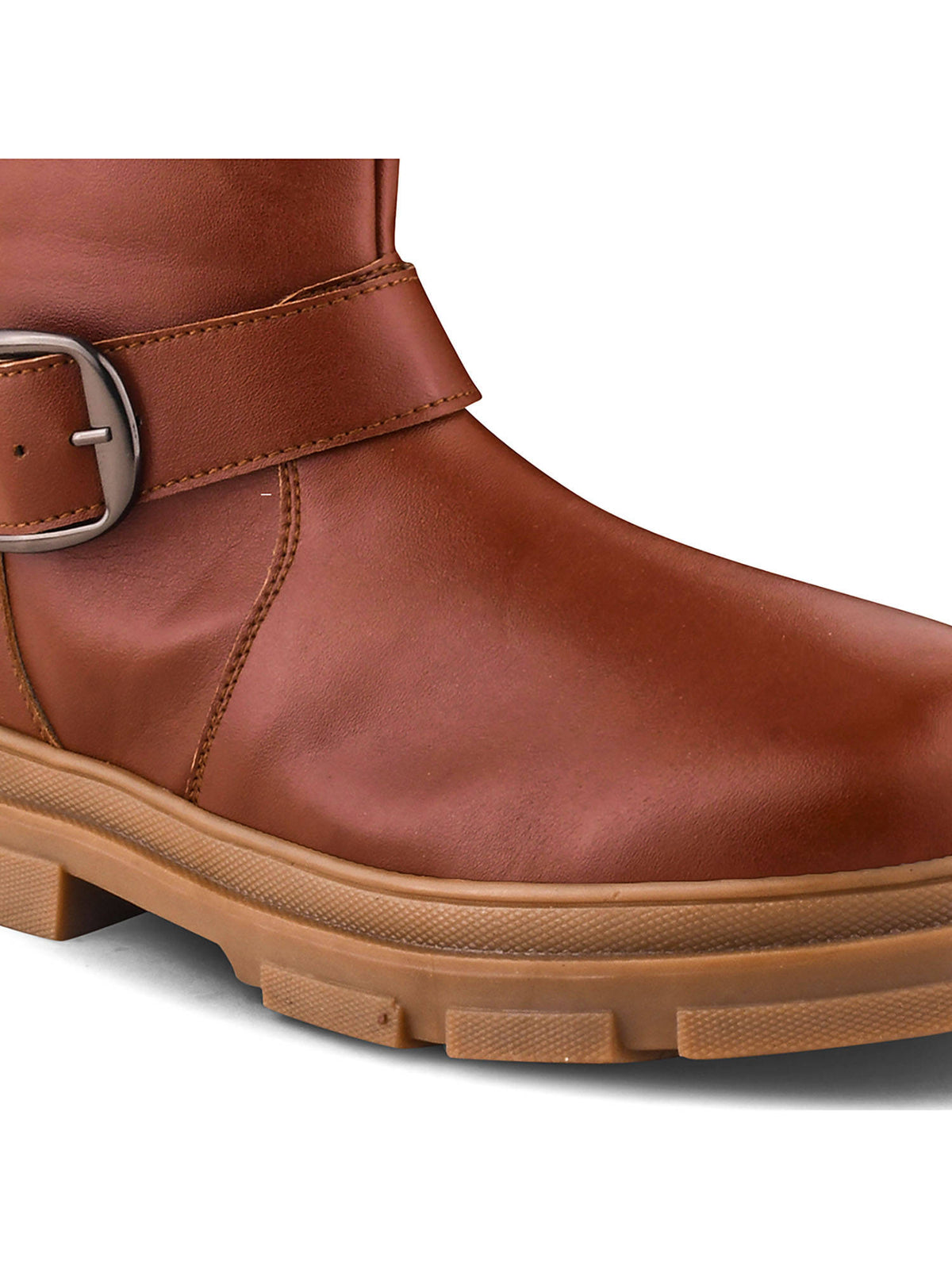 Women Tan Buckle Boots | BT61 - view 4