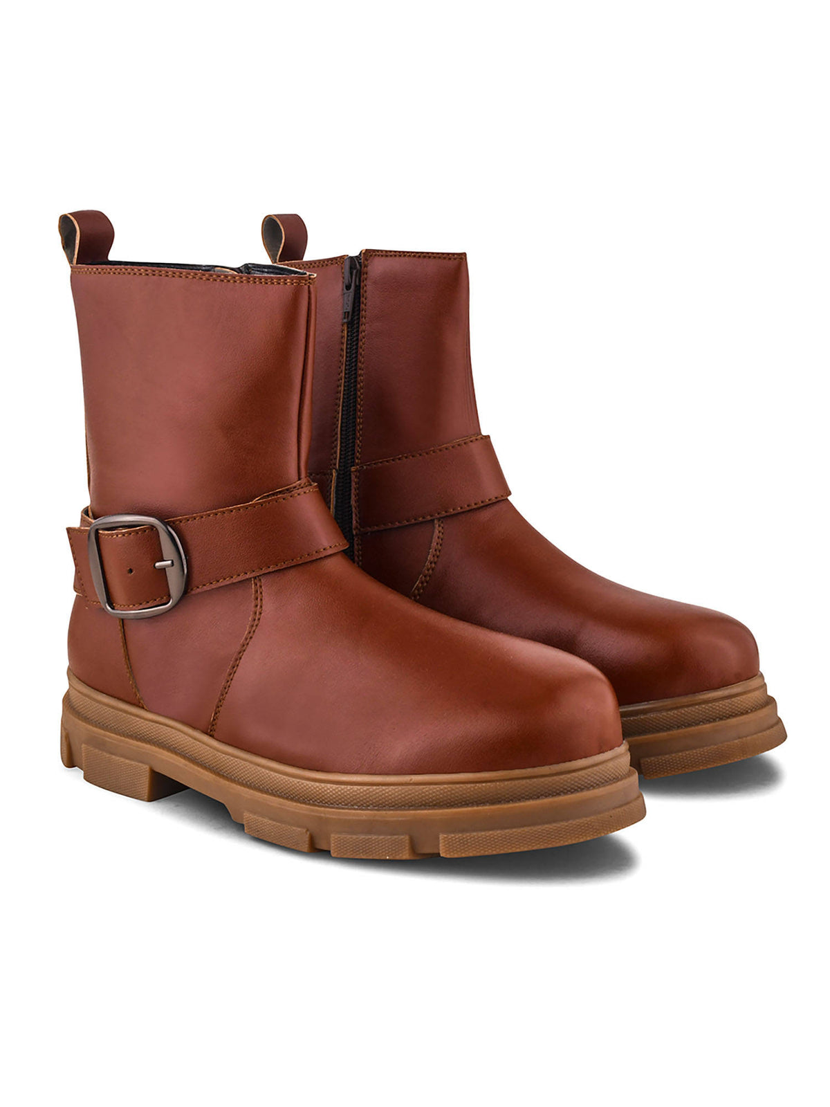 Women Tan Buckle Boots | BT61 - view 9