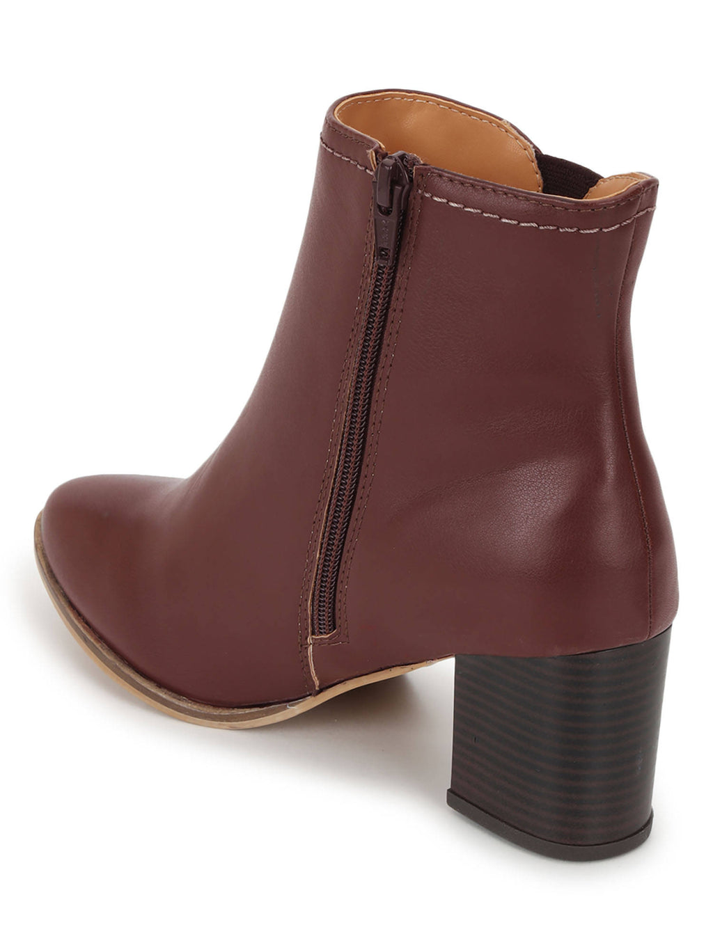 Maroon Solid Casual Boots | BT61 - view 3