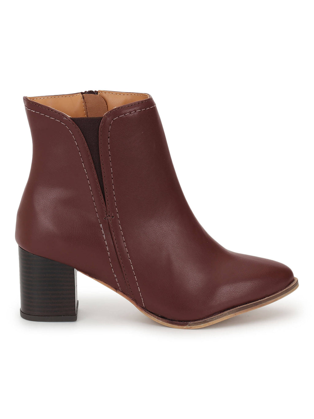 Maroon Solid Casual Boots | BT61 - view 4