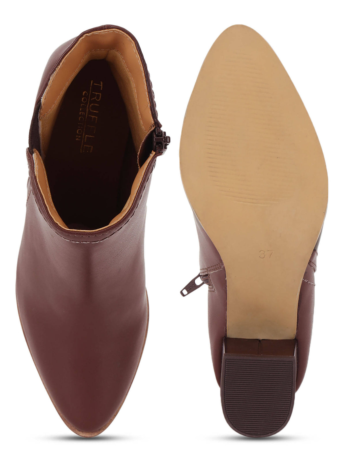 Maroon Solid Casual Boots | BT61 - view 5
