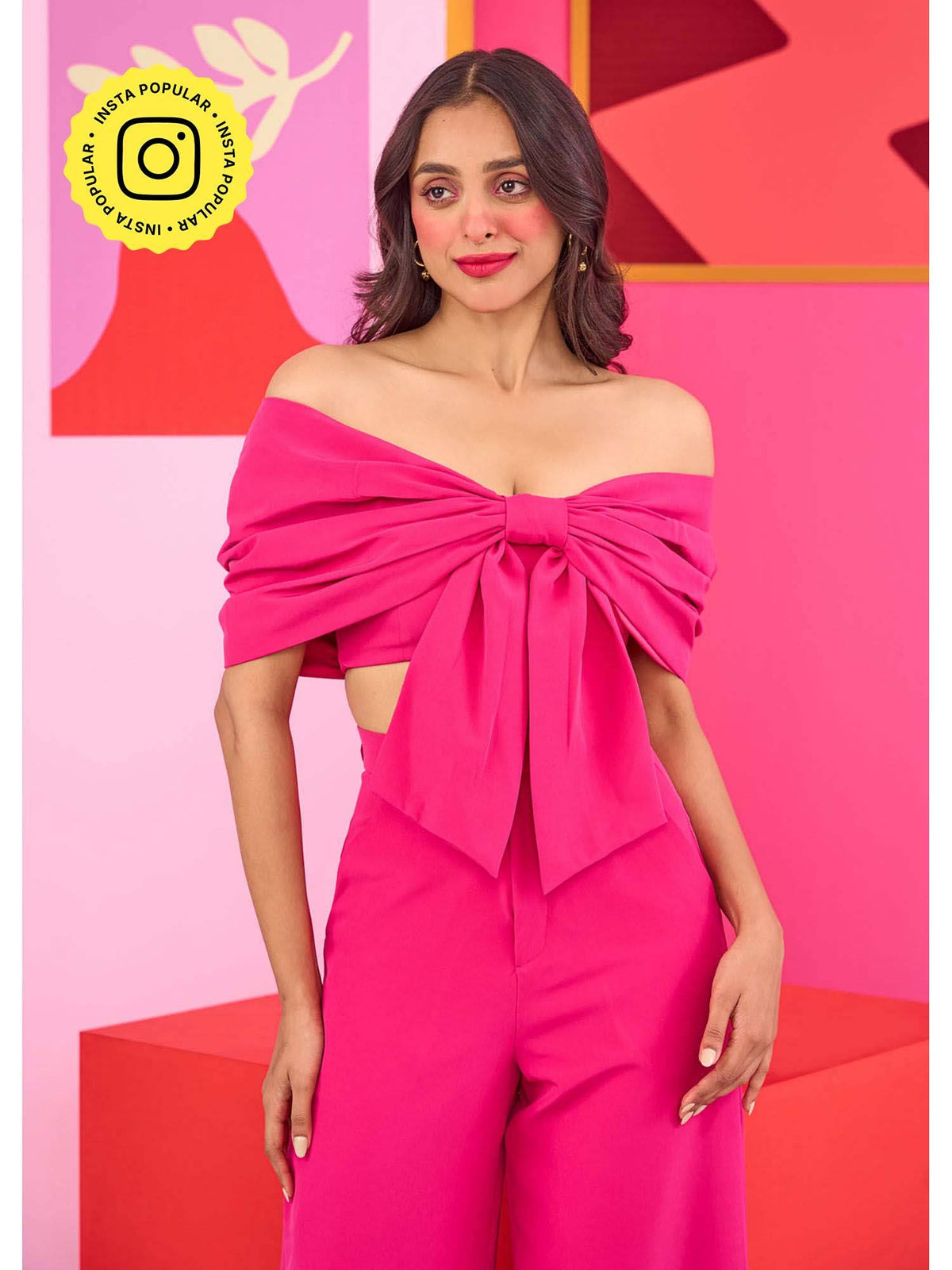 Emily In Paris Pink Bow Crop Top | CT61 - view 1