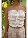 Women Cotton White Comfortable Crop Top | CT61 - view 1