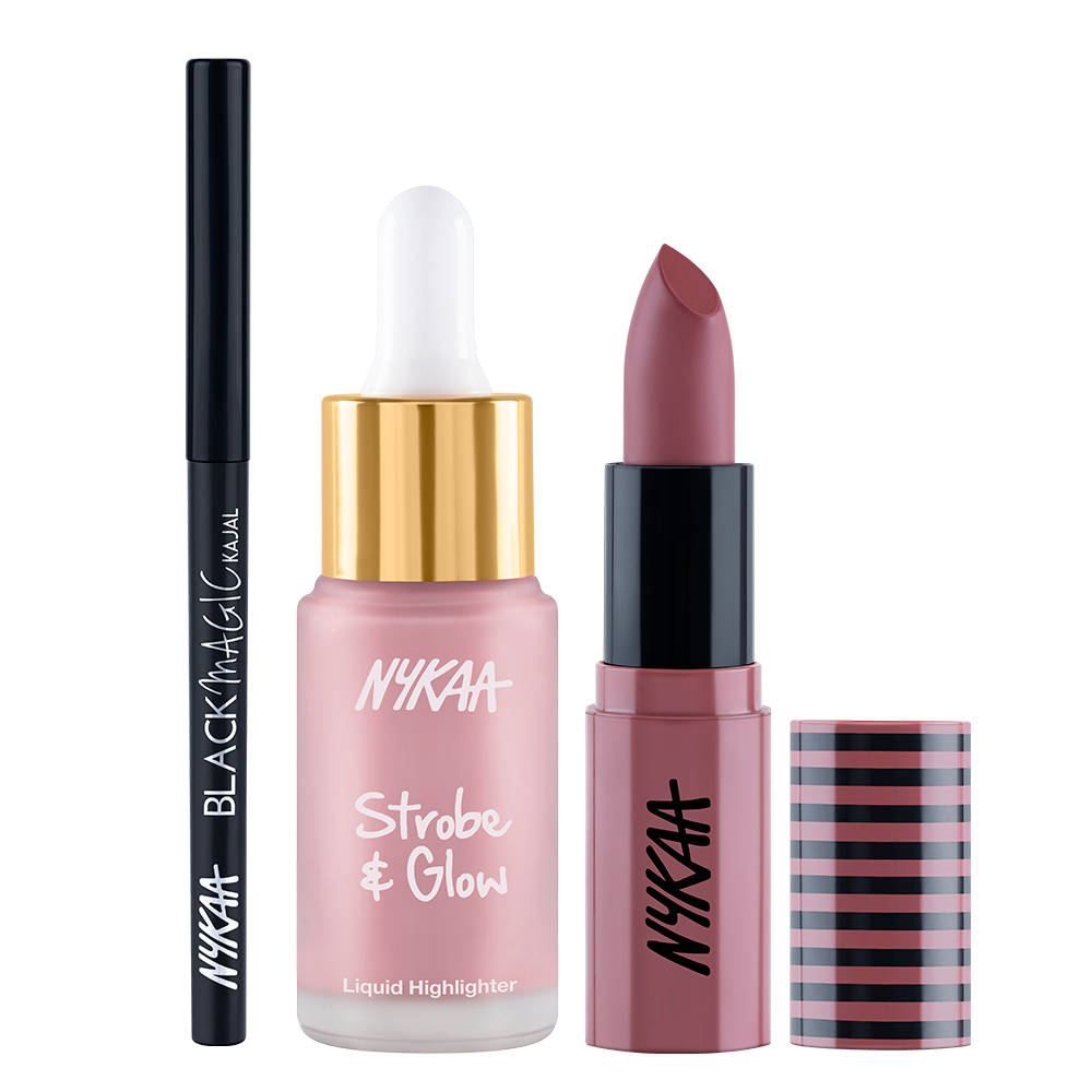 Complete Summer Glam Combo - Smudgeproof Kajal, Highlighter & Matte Lipstick | L12 - view 8