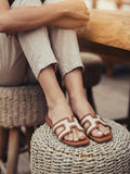 Women Tan Flats | F61 - view 1